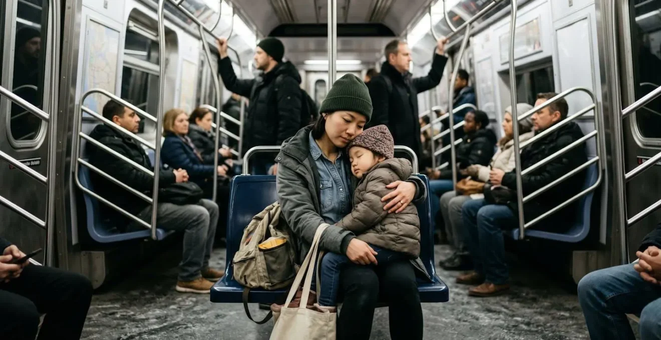 Carte de chaleur des zones à risque dans une rame de métro pour les familles